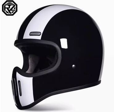 Спортивная форма: Ретро мотоциклетный шлем из стекловолокна и углеродного волокна для