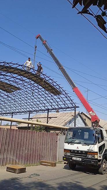 поликарбон: Услуги автокрана для монтажа металлоконструкций и кровель - Автокран — 1