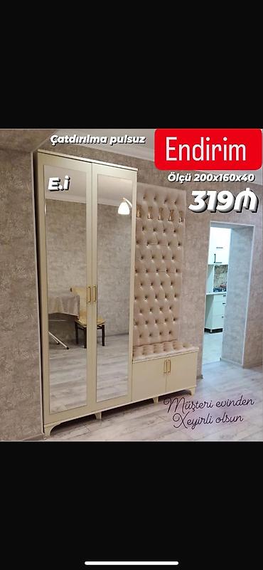 Dəhliz üçün şkaf-komod dəsti - Ölçü: 200 x 160 x 40 sm - Qiymət: 319