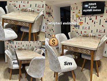 heyet stol stul: Masa ve oturacaq rəng seçimi var — 1
