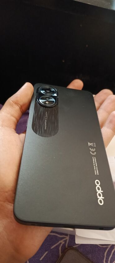 kamerasiz telefonlar: Oppo A1 5G, 4 GB, rəng - Qara, Sensor, Barmaq izi, İki sim kartlı