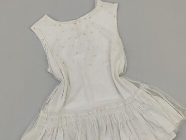 letnia biała sukienka ażurowa: Dress, 5-6 years, 110-116 cm, condition - Fair