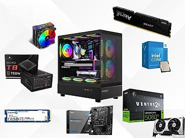 Masaüstü kompüterlər və iş stansiyaları: Gaming PC i5-14400F 16GB RAM 1TB SSD RTX 5060 Ti 8GB i5-14400F / 16GB — 1
