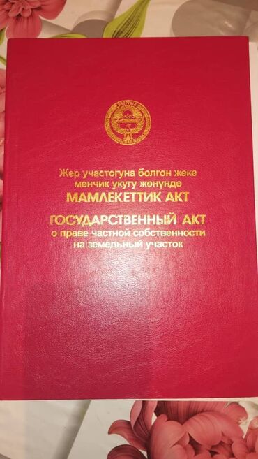 жер там арендага берилет: 15 соток, Курулуш, Кызыл китеп