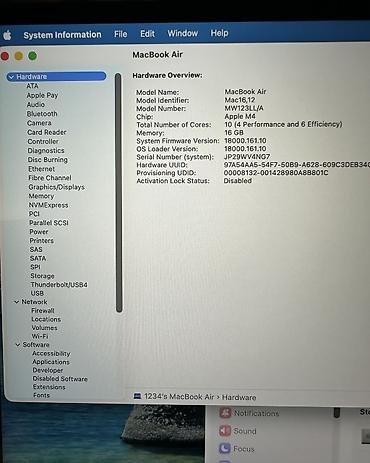 apple id: Ультрабук, Б/у, Apple M4, ОЗУ, RAM: 16 ГБ, В рассрочку — 6