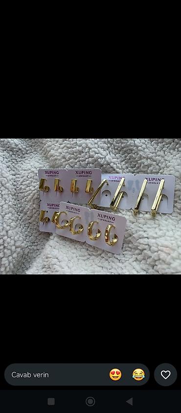 Sırğalar: Xuping Jewelry qızılı rəng sırğalar dəsti - Markası: Xuping Jewelry - — 1