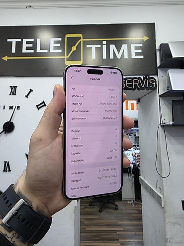 iphone vp: IPhone 15 Pro Max, 256 GB, Natural Titanium, Zəmanət, Simsiz şarj, Face ID — 3
