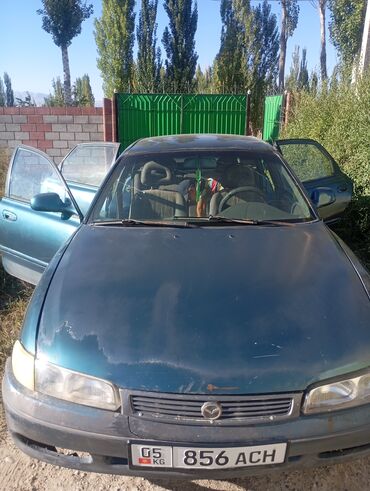 машинка для полировки фар: Mazda 626, седан, синий металлик, киргизские номера 05 KG 856 ACH