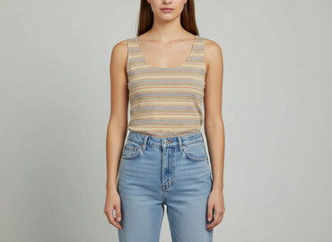 koszula damska w niebieskie paski: Women`s top, size M