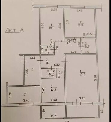 времянка квартиры: 3 комнаты, 70 м², 106 серия, 4 этаж, ПСО (под самоотделку)