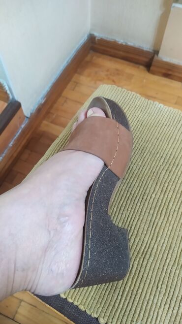 Домашние тапочки: Домашние тапочки, 37.5, Б/у, цвет - Синий — 32