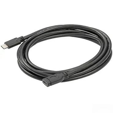 Kablovi za telefone: USB‑C produžni kabl (muški na ženski), crni - Konektori: USB Type‑C — 3