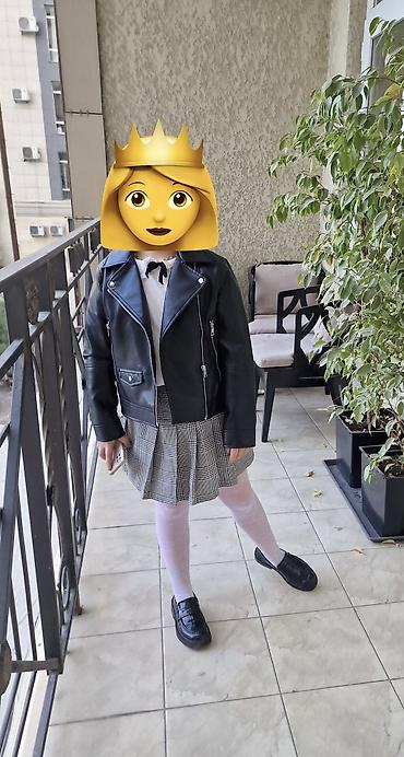 кожа брюки: Детская куртка-косуха ZARA - Размер на бирке: 8 лет / 134 см - Цвет — 4