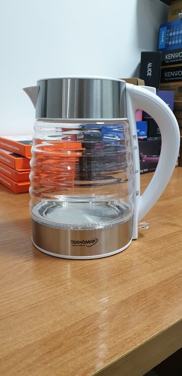 эмалированный чайник: Электро чайник Техномир Корпус стекло Мощность 2200 ватт Ёмкость