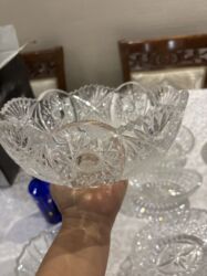 Посуда: Продам хрусталь,коньячный графин с двумя стаканчиками недорого — 3