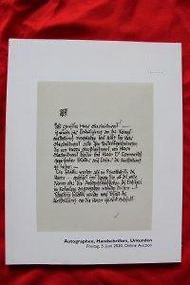 Ostali predmeti za umetnost i kolekcionarstvo: DOROTHEUM, ORIENTTEPPICHE, AUTOGRAPHEN, HANDSCHRIFTEN, 2020 | — 12