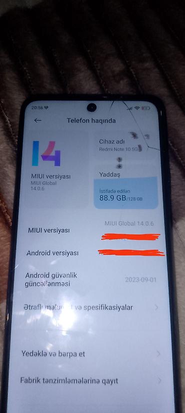 Mobil telefonlar: Redmi Note 10, 128 GB, rəng - Qara, Face ID — 5