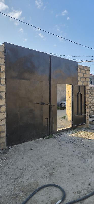 Həyət darvazaları: Yeni Dəmir Həyət darvazası, Yana açılan, 3 m, Mexaniki, Qapı ilə, rəng - Qəhvəyi, Kredit yoxdur, Ödənişli quraşdırma — 4
