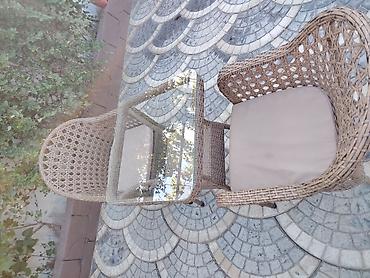 Mebel: Balkon üçün, İşlənmiş, Açılmayan, Kvadrat masa, 2 stul — 6