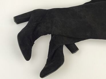 jakie buty do srebrnej sukienki: High boots for women, 39, condition - Perfect