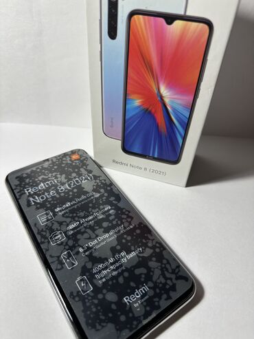 Redmi: Redmi, Redmi Note 8, Б/у, 64 ГБ, цвет - Голубой, 2 SIM