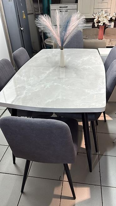 Кухонные столы и стулья: Кухонный стол и стул, цвет - Белый — 6