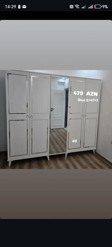 Dolablar: Yeni, Açılan, 5 qapı Düz dolab, Dolab-asılqan, Azərbaycan — 8