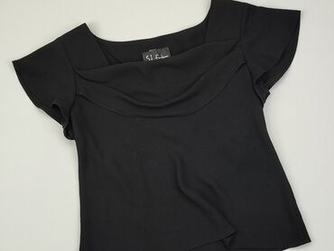czarne krótka bluzki: Bluzka Damska, S, stan - Dobry