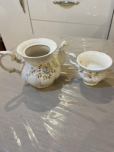 Çay dəsti, rəng - Ağ, Farfor, 1 nəfərlik