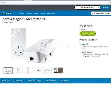 Modemi, ruteri i mrežni uređaji: Devolo Magic LAN Powerline adapter set - Powerline internet preko — 5