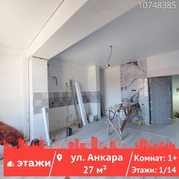 цены на квартиры в бишкеке 2023: 1 комната, 27 м², Индивидуалка, 1 этаж
