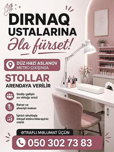 manikur ustası: Kiprik ustası tələb olunur, Yerin icarəsi — 2
