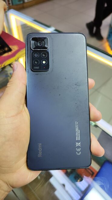 infinix телефон: Redmi, Redmi Note 11 Pro, Б/у, 128 ГБ, цвет - Черный, 1 SIM, 2 SIM