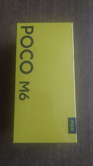 телефон флай fs529: Poco M6, 256 GB, rəng - Qara, Sensor, Barmaq izi, Face ID