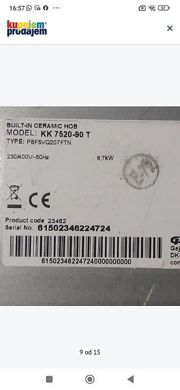 auto addict beograd: Ugradna staklokeramička ploča za kuvanje Gorenje Model: KK 7520-90 T — 3