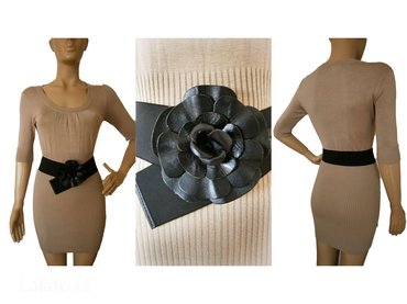 ciklama haljina kombinacije: M (EU 38), bоја - Braon, Kratkih rukava