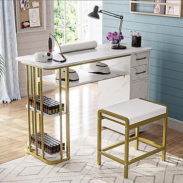 Sifarişlə manikür masaları: Düz masa, Siyirməli, Polkalı, Parlaq laminat — 4