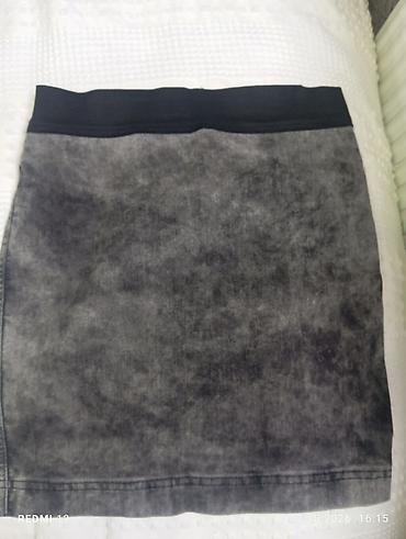paltar don: Qadın ətəyi – qısa model - Rəng: Tünd boz/kül rəngi, yüngül “washed” — 1