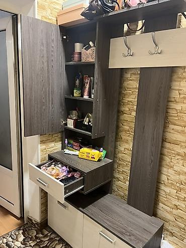 Dəhliz üçün çoxfunksiyalı gardırob-komod dəsti - Rəng: tünd