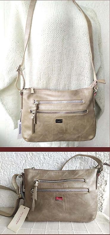 Torbe: DAVID JONES Crossbody Tašna - Zlatno Bež * Novo! Original "David — 3