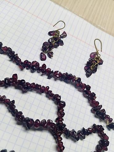 бижутерия бу: Продам сссровские бусы с серьгами, камень- гранат — 7