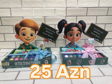 novruz bayramı şekilleri: Uşaqlar üçün “Yeni Dərs İli” hədiyyə qutusu – 25 AZN - Qız və oğlan