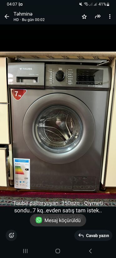 Mətbəx mebeli: Paltaryuyan maşın 7 kq
