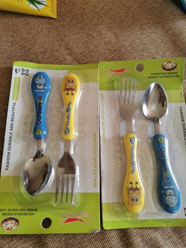 Other Children's Items: Set kasika i viljuska, sundjer bob, 270din, uplata pa slanje kao Cc