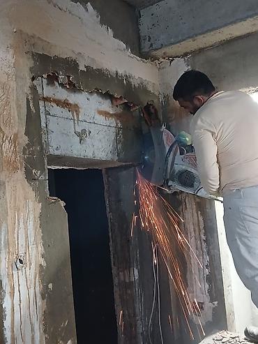 Beton işləri: Beton və daş kəsimi xidməti - Peşəkar benzinli disk kəsici ilə beton — 2