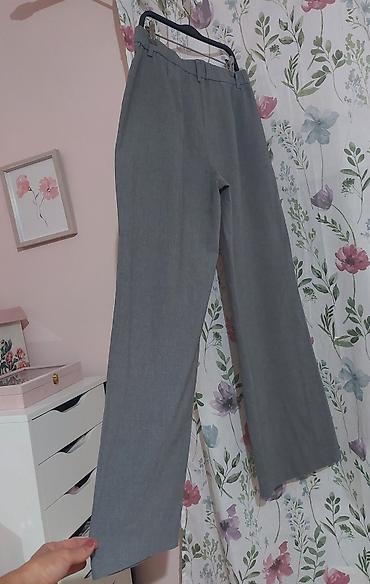 crni tech: Stradivarius Sive elegantne pantalone sa širokom nogavicom - Klasičan — 2