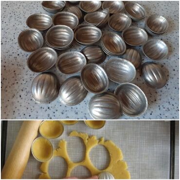 силиконовая форма: Şirniyyət qəlibləri, rəng - Gümüşü, Metal, Oval, 43