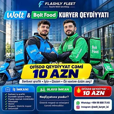 Əməkdaş axtarışı (vakansiyalar): Piyada kuryer tələb olunur, İstənilən yaş, Təcrübəsiz, Gündəlik ödəniş — 1