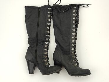 spódnice ze sztucznej skóry orsay: High boots for women, 38, condition - Fair