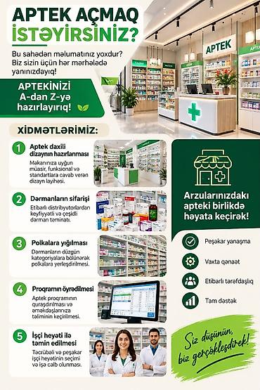 evlere temizlik: Aptek açmaq istəyənlər üçün kompleks xidmət paketi Biz aptekinizin — 1